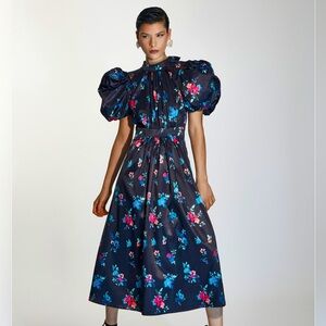 ROTATE BIRGER CHRISTENSEN Noon Puff Sleeves Dress in Satin